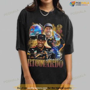 Daniel Ricciardo Racing 90s Vintage Bootleg Unisex Tshirt F1 Formula Gift