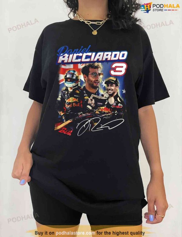 Daniel Ricciardo Shirt, Champion Formula 1 Tee, Racing F1 Player Merch