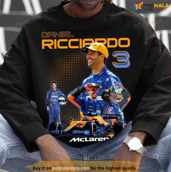 Daniel Ricciardo Shirt, McLaren Racing Shirt, F1 Formula One Gift
