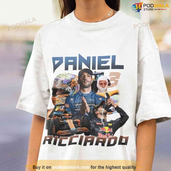 Daniel Ricciardo Shirt, Vintage Racing F1 Player Champion Formula 1 Sport Tee