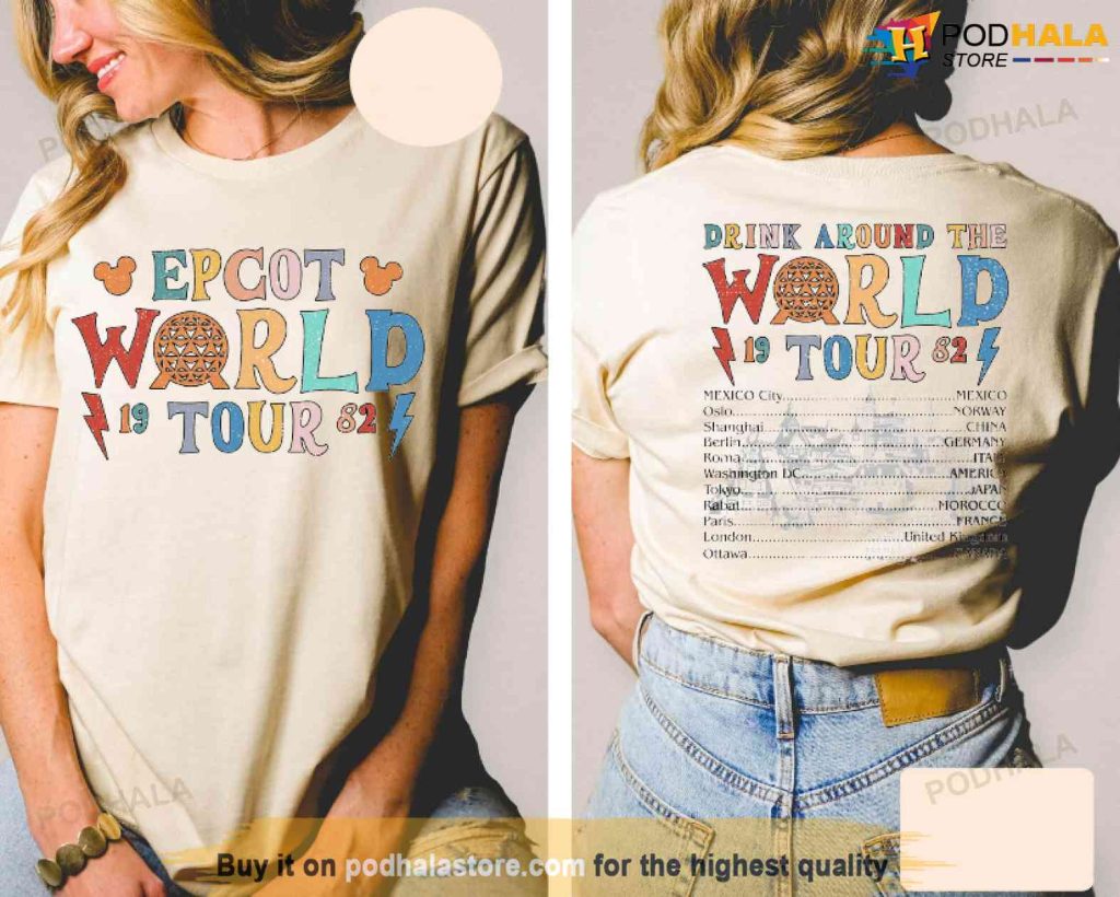 Disney Epcot World Tour Shirt, Retro Disney Epcot Shirt, Mickey And Friends