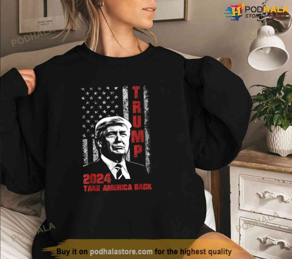 Donald Trump Tee American Flag Take America Back, Free Trump Shirt