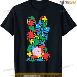 Easter Bunny Rabbit Puzzle Autism Awareness Women Boys Kids T-shirt
