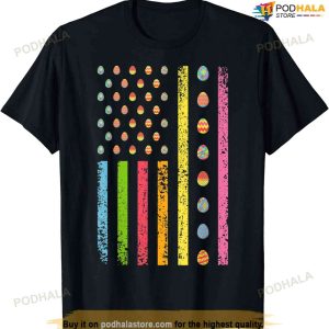 Easter Day American Eggs Flag Funny Men Women Boy Girls Kids Shirt, Unique Easter Gifts