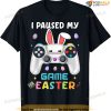 Easter Day Boys Kids Men Bunny Gamer Egg Funny Gaming T-shirt