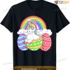 Easter Unicorn Shirt With Eggs Happy Easter Boys Girls Kids