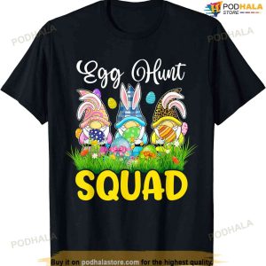 Egg Hunt Squad Gnomes Easter Day Bunny Womens Easter Shirt