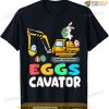 Eggs-cavator Easter Bunny Excavator Toddler Boys Easter Kids T-shirt