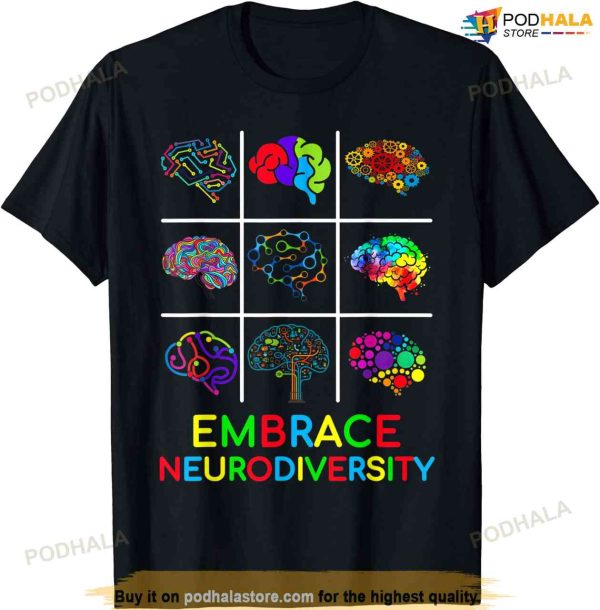 Embrace Neurodiversity Video Game Autism Awareness Asd T-shirt