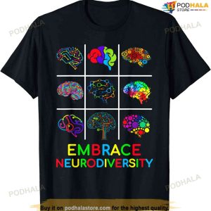 Embrace Neurodiversity Video Game Autism Awareness Asd T-shirt