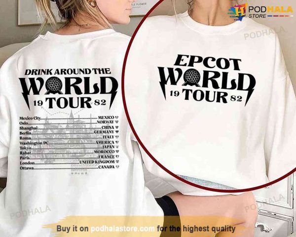 Epcot World Tour Sweatshirt, Epcot Around The World, Disneyland Shirt