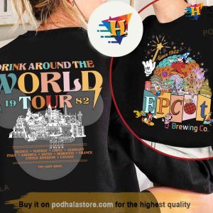 Epcot World Tour T-Shirt, Epcot brewing Co. 1982 Shirt, Mickey & friends Tee