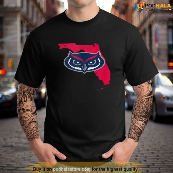 Florida Atlantic University FAU Owls State Shape Tank Top Shirt