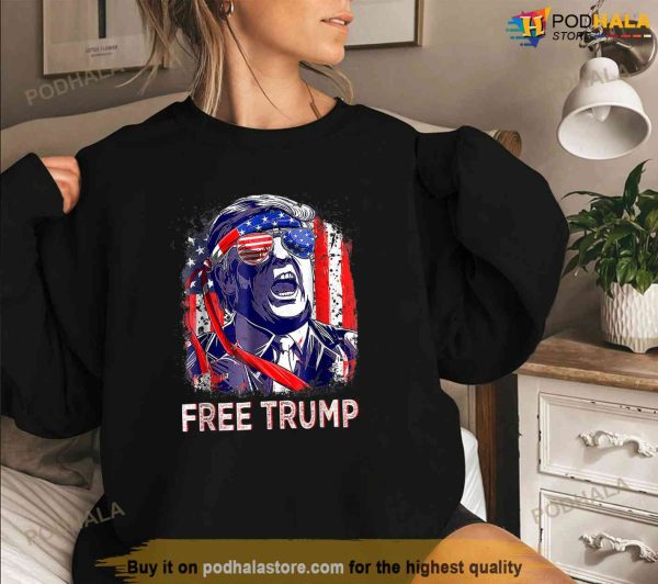 Free Donald Trump 2024 American Flag Shirt, Free Trump Shirt