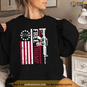 Free Donald Trump American Flag 1976 Gun Tee Free Trump Shirt 3