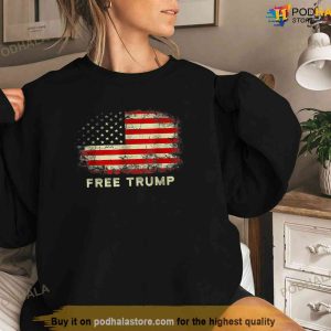 Free Donald Trump Republican Support Pro Trump American Flag Free Trump Shirt 3