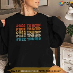 Free Donald Trump Republican Support Pro Trump Retro Vintage Free Trump Shirt 3