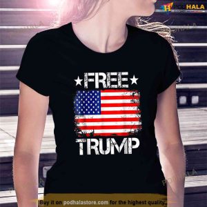 Free Donald Trump T shirt Republican Support Pro Trump American Flag Free Trump Shirt 2