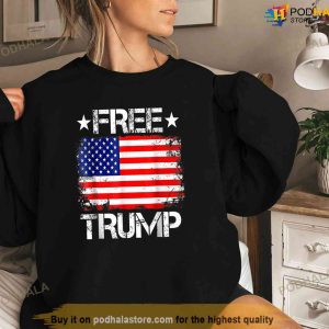 Free Donald Trump T shirt Republican Support Pro Trump American Flag Free Trump Shirt 3