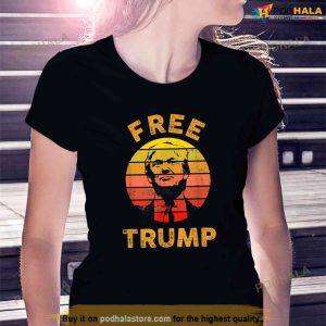 Free Trump Republican Support Pro Trump American Flag Free Trump Shirt 2