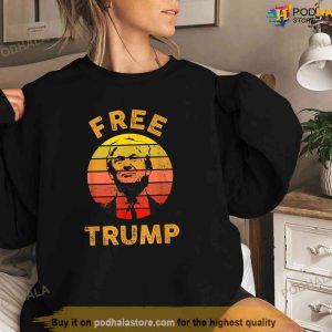 Free Trump Republican Support Pro Trump American Flag Free Trump Shirt 3