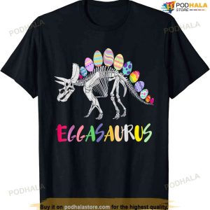 Funny Eggasaurus Stegosaurus Egg Dinosaur Toddler Boy Easter Shirt