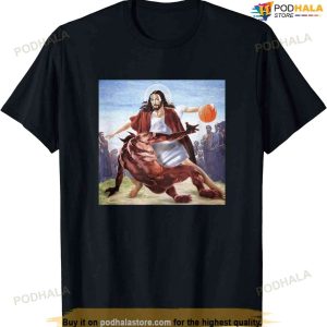Funny Jesus Crossing Up The Devil Christian Men Women Gift T-shirt