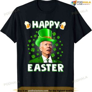 Funny Joe Biden Easter Confused St Patricks Day Easter Shirt