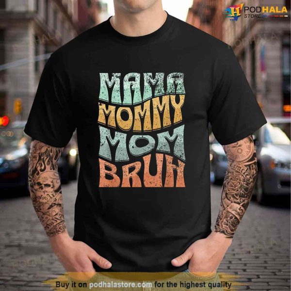 Funny Mama Mommy Mom Bruh Retro Top for Women Mom Shirt, Useful Gifts For Mom