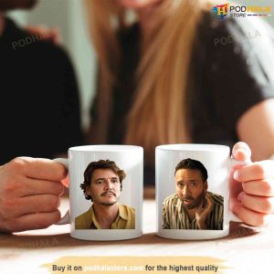 Funny Pedro Pascal Mug and Nic Cage On The Other Side
