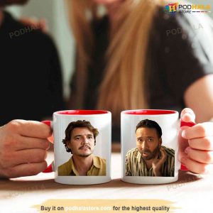 Funny Pedro Pascal Mug And Nic Cage On The Other Side 2