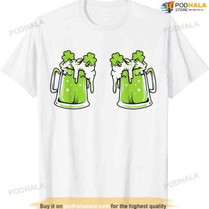 Funny St Patricks Day Drinking Irish Shamrock Green Beer Mug T-shirt