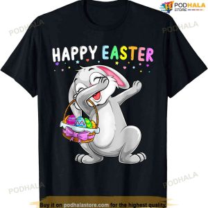 Happy Easter Day Dabbing Rabbit Cute Bunny Egg Hunt Dab Boys T-shirt