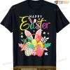 Happy Easter Egg Basket Bunny Ears Funny Easter Shirt