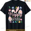 Happy Easter Sayings Egg Bunny Funny Easter Shirt