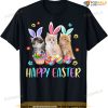 Happy Easter Three Cat Wearing Bunny Ear Kitty Kitten Lover Funny Easter Shirt