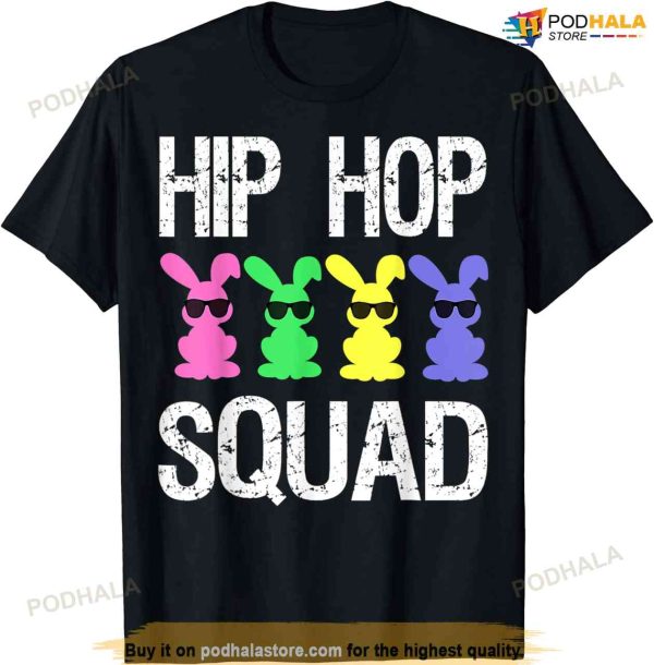 Hip Hop Squad Funny Easter Bunny Boys Girls Kids Funny Easter Shirt