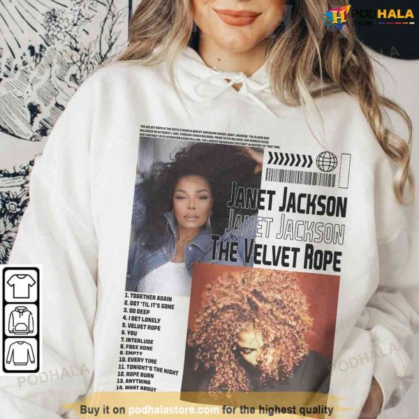 Janet Jackson Shirt, The Velvet Rope New Album Vintage Bootleg Inspired Shirt