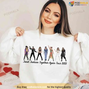 Janet Jackson Together Again Tour 2023 2 Sides T shirt Janet Shirt For Fan