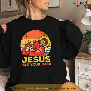 Jesus Has Your Back Jiu Jitsu Retro Christian Men Women Kids Shirt Jesus Merch 3