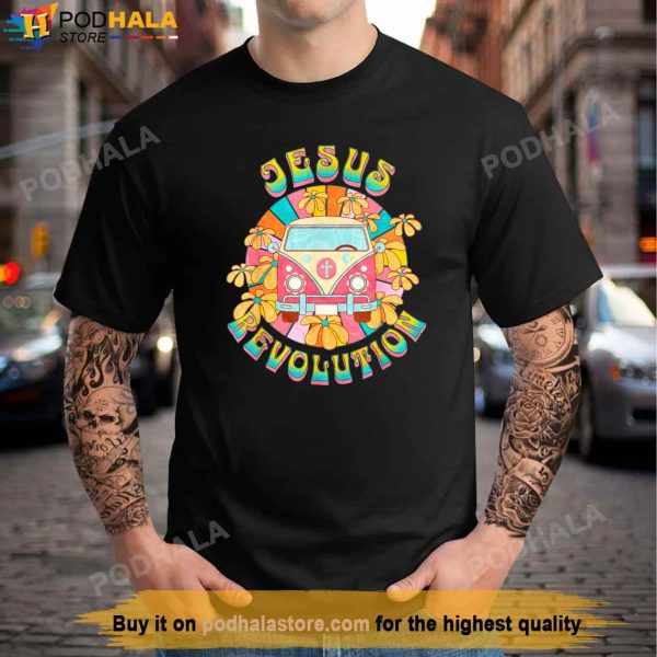 Jesus Revolution People Retro Van Bus Christian Faith T-Shirt