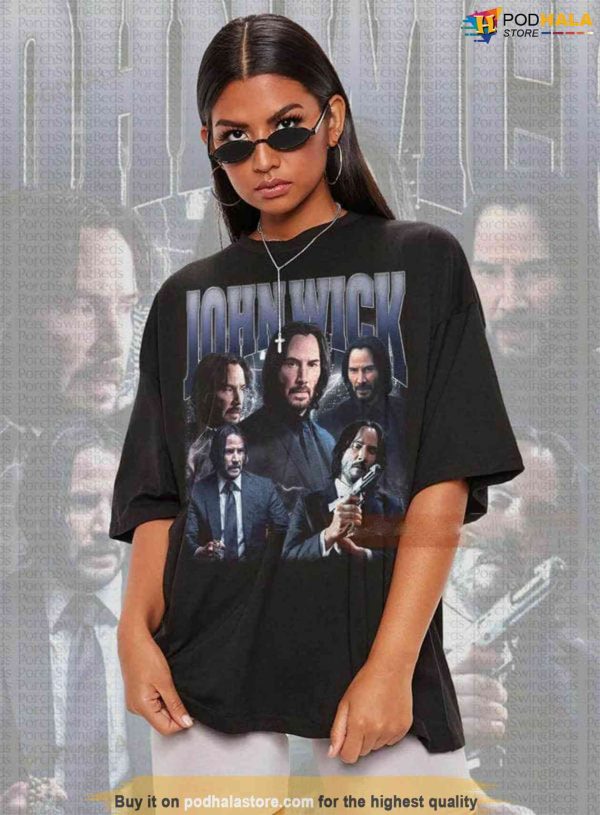 John Wick Vintage Shirt, Keanu John Wick Retro 90s Movie T-Shirt