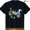Kids Easter Bunny Riding Monster Truck Cute Boys Kids Toddler Funny Easter Shirt
