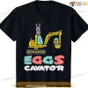 Kids Eggs Cavator Easter Bunny Excavator Cute Boys Kids Toddler Funny Easter Shirt
