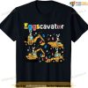 Kids Eggscavator Easter Egg Hunt Construction Trucks Toddler Boys Funny Easter Shirt