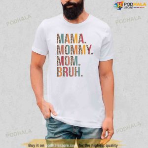 Mama Mommy Mom Bruh Mommy And Me Leopard Mothers Day Gifts Tshirt