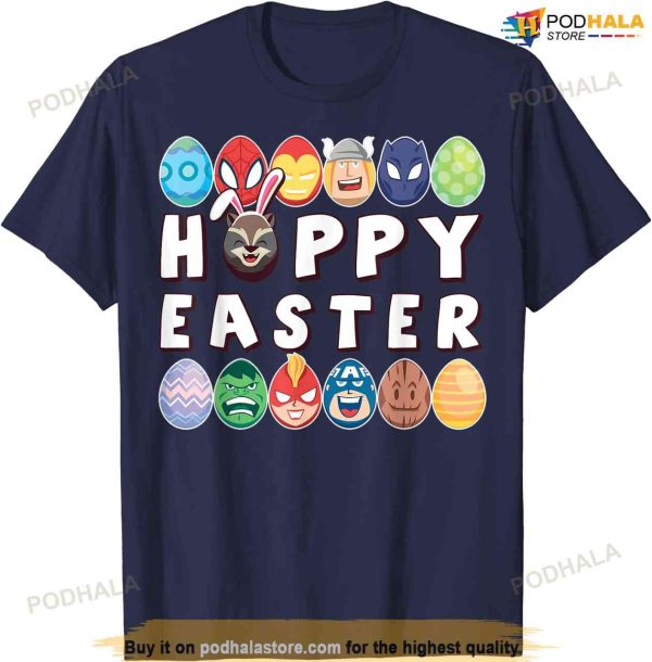 Marvel Easter Hoppy Easter Group Eggs Funny Easter Shirt
