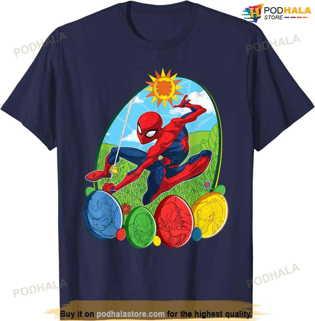 Marvel Spider-man And Villains Easter Egg Funny Easter Shirt