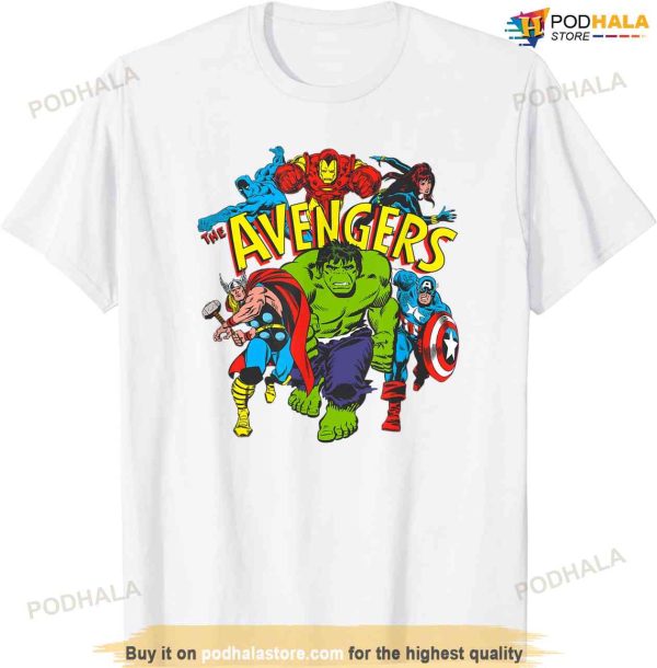 Mens Marvel Avengers Comic Heroes T-shirt
