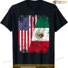 Mexican Roots  Half American Flag  Mexico T-shirt